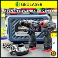 Hourex 16V Brushless Combo Cordless Drill and Impact Driver