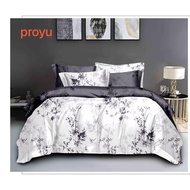 "PROYU" 7 in 1 king/QUEEN SIZE BED SHEET BEDDING SET WITH COMFORTER