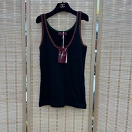 Gucci 女士 飾織帶羅紋棉背心 L碼 全新