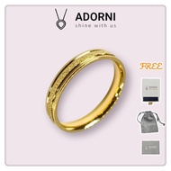 ADORNI Casual Design Wide Ring With Mid Line Froster Surface Band Ring Jewelry Accessories Cincin