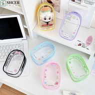 SHCER 10cm Transparent Doll Bag, Cartoon Design Clear Doll Storage Bag, Kawaii Zipper Cute Colorful 