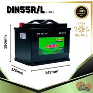 OSIMA DIN55 / DIN55L / DIN55R MF Car Battery | Bateri Kereta | Proton X50 Satria Persona Forte XC90