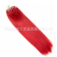 Real Hair Fishing Line Hair Trendy Color Hair Extension Tie Highlight Red Invisible Color Hair Exten