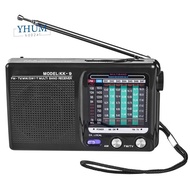 AM/FM/SW Portable Radio Operated for Indoor, Outdoor &amp; Emergency Use Radio with Speaker &amp; Headphone Jack