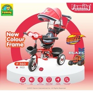 3-wheeled bicycle, children's stroller, family premium f360