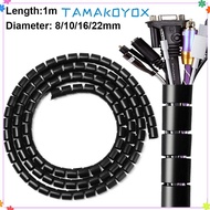 TAMAKOYOX2 Wire Protector, Spiral 8/10/16/22mm Cable Sleeve Cover,  Flexible Wire Organizer