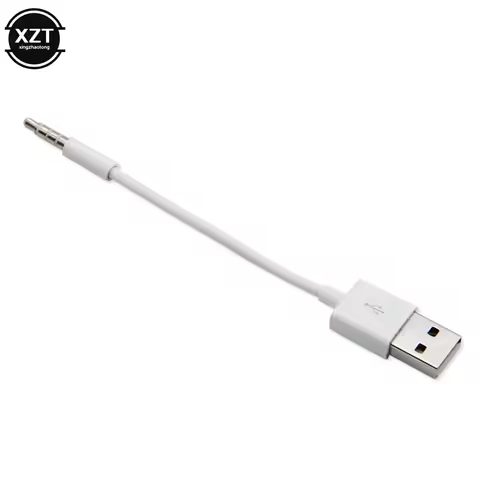 3.5mm Jack to USB 2.0 Charger Data Transfer Cable Adapter Charging Cord For Apple iPod Shuffle 3rd 4