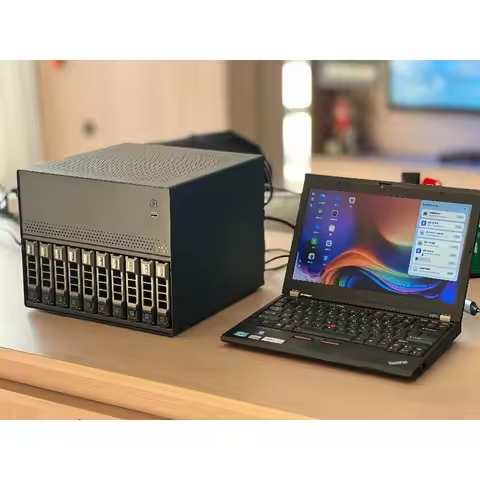 N10 NAS Case - 10+2 Bay Hot Swap, Supports MATX Board & 1U PSU, 4 PCI-E Slots, Aluminum Chassis for 