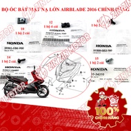 Full Bộ Ốc Dàn Áo Vít Đai Ốc Bắt Mặt Nạ Ốp Trước Cánh Yếm Air Blade AB 125 2016 2017 2018 2019 Chính
