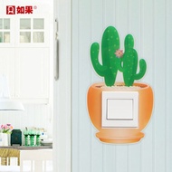 Switch sticker /    acrylic cactus garden socket sticker light switch protective cover