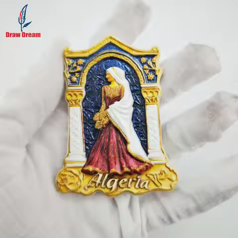 1Pc Algeria Fridge Magnet, World Travel Souvenir Collection, Suitable for Home and Office Decoration