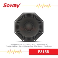 Soway P8156 ลำโพงPA ขนาด 8นิ้ว แม่เหล็ก 156x20mm  / Voice 50.5mm  8Ω  ลำโพงสำหรับตู้ลำโพง ลำโพงกลางแจ้ง ลำโพงบ้าน 1ดอก