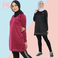 JERSEY MUSLIMAH Plus Size (M-6XL) Baju Sukan Renang Polyester Quick Dry