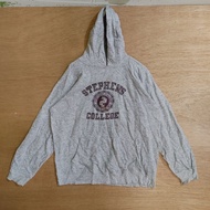 Vintage Cempiun Hoodie Grey Stephens College Printed Sweatshirt XL #9