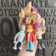 Futurama Keychain Cartoon Anime Figure Bender Fry Leela Bag Pendant Keyring Gift for Fans