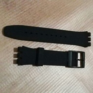 STRAP TALI JAM TANGAN SWATCH 19 MM 19MM RUBBER SILICON HITAM