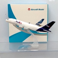 FedEx Airplane Diecast Miniature Display Toy Full Body BES Length 16 cm Width 15 cm Dimensions 1:400