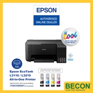 Epson Ink Tank Printer  L3210  - Print, Scan, Copy  [ Included 1 set starter ink ]