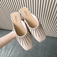 SHO-F-86⭐รองเท้ายางนิ่ม รองเท้าคัชชู สไตล์เกาหลี แฟชั่น น่ารัก พื้นยางนิ่ม สีพื้นใส่สบาย ⭐