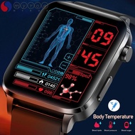 MYROE Bluetooth Watch, Body Temperature Laser-Assisted Therapy Sport Smartwatch, Fashion Telephotography Blood Pressure Sleep Blood Oxygen Smart Watch Android iOS Phones