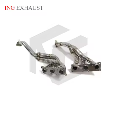 ING Exhaust Manifold ultra silver Tube for BMW 2009 BMW E60 N52 525i 3.0 Catless Direct Header DIY L
