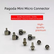 Pneumatic Mini Quick Air Tube Mini Barb Tower Straight PC4/6-M5 Elbow Connector PL4/6-M5 Threaded
