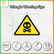 Toxic Warning Signs Stickers Sign Stickers PVC stickers Triangular Warning Sticker