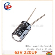 50PCS/SET 63V 220UF 220UF63V 10*16 Electrolytic capacitor 63v 220UF Aluminum electrolytic capacitors