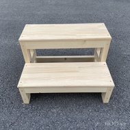 Step Window Step Small Double Layer Household Ladder Ladder Climbing Balcony Solid Wood Step Step Fo