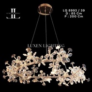 Lampu Gantung Kristal Bunga Minimalis Modern Led 8993/39P Rose Gold
