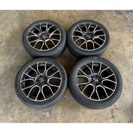 GENUINE RAYS Gram Lights GL-57BNA JDM Sport Rim 18 inch 5H 114.3PCD 7JJ ET45 Ori Used Japan 🇯🇵🎌