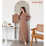 Hayya Dress Set Hijab Bella square Set Hijab Gamis Hayya ML XL Women's Muslim Fashion Eid Gamis Dres