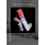 (50pcs) 1 pack 22oz Oval Euro Glasses / Cups