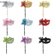 HJYHG Masquerade Mask with Holding Stick, Venetian Half Face Mask for Women PH