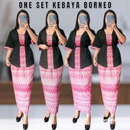 ONE SET KEBAYA BORNEO PUA KUMBU