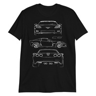 2007 Vette C6 Z06 Owner Gift Custom Outline Art Short-Sleeve Unisex T-Shirt