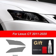 2 Pcs Car Headlight Protective Film Vinyl Protection Transparent Black TPU Sticker For Lexus CT CT20
