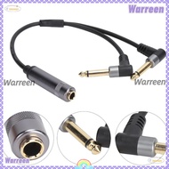 WARREEN 6.35mm Female to Dual Male, 30cm Length 6.35mm Connector 1/4in Stereo to Dual 6.35mm Mono, F