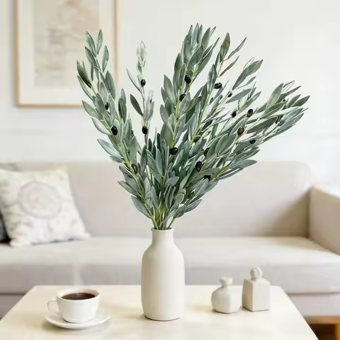 19.7 Inch Faux Olive Branch with Fruits Home Decor Hotel Wedding Valentines Floral Design Project Di