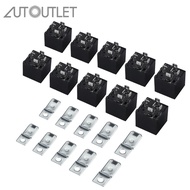 AUTOUTLET 10 Pcs DC 12V Car Vehicle Auto 12V Volt 40A 40 AMP SPDT Relay 5Pin 5Wire Relay & Harness S