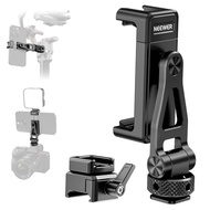 Neewer Metal Phone Tripod Mount with Cold Shoe Mount & NATO Clamp for DJI RS4 RS3 Pro RS2 RSC2 Gimba