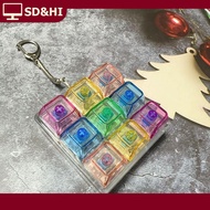 SD&HI New DIY Keyboard Fidget Keychain Keys Button Stress Clicker Toy 9Keys Finger Keyboard Cap Adul