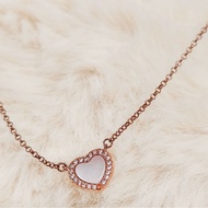 pink love rose gold women necklace (RS4663)