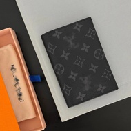 Passport Holder Donkey Presbyopic Black Flower Eclipse Card Holder Donkey Wallet Men Women Bag Card 