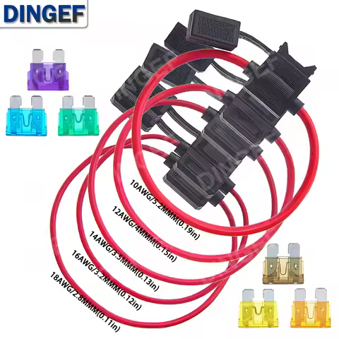 ATC Medium Blade Waterproof Fuse Holder For Automobile 32V 18/16/14/12/10AWG Standard Fuse Insert 1A