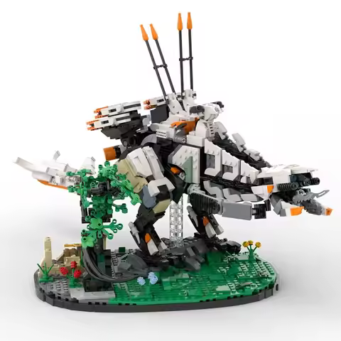 MOC Mechanical Forbidden West Thunderjaw Builiding Blocks Sets Game Horizon Thunder Monster Bricks T