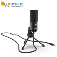 Fifine USB Condenser game Microphone For Laptop Windows Studio Recording Built-in sound card