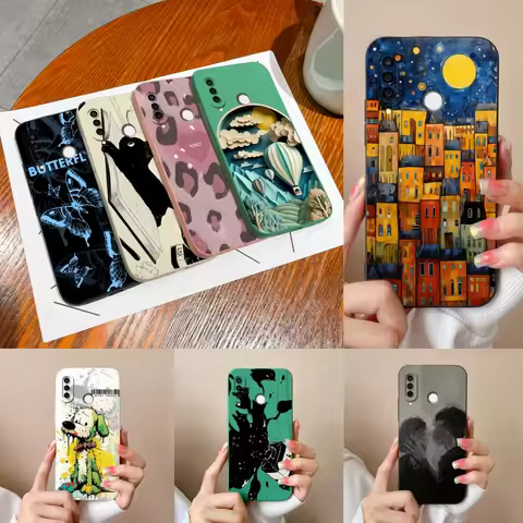 Case For Huawei P30 P30 Lite P30 Pro Round Moon Couple Shockproof Anti-Fingerprint Non-slip Coque Fo