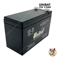 Unibat Battery 12V 7.2Ah Solar Panel / Home Alarm / UPS autogate Battery Backup 12V 7.2aH