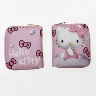 BM2K Coin Purse PU Wallet Card Holder KT Cat Zipper Birthday Gift Wallet